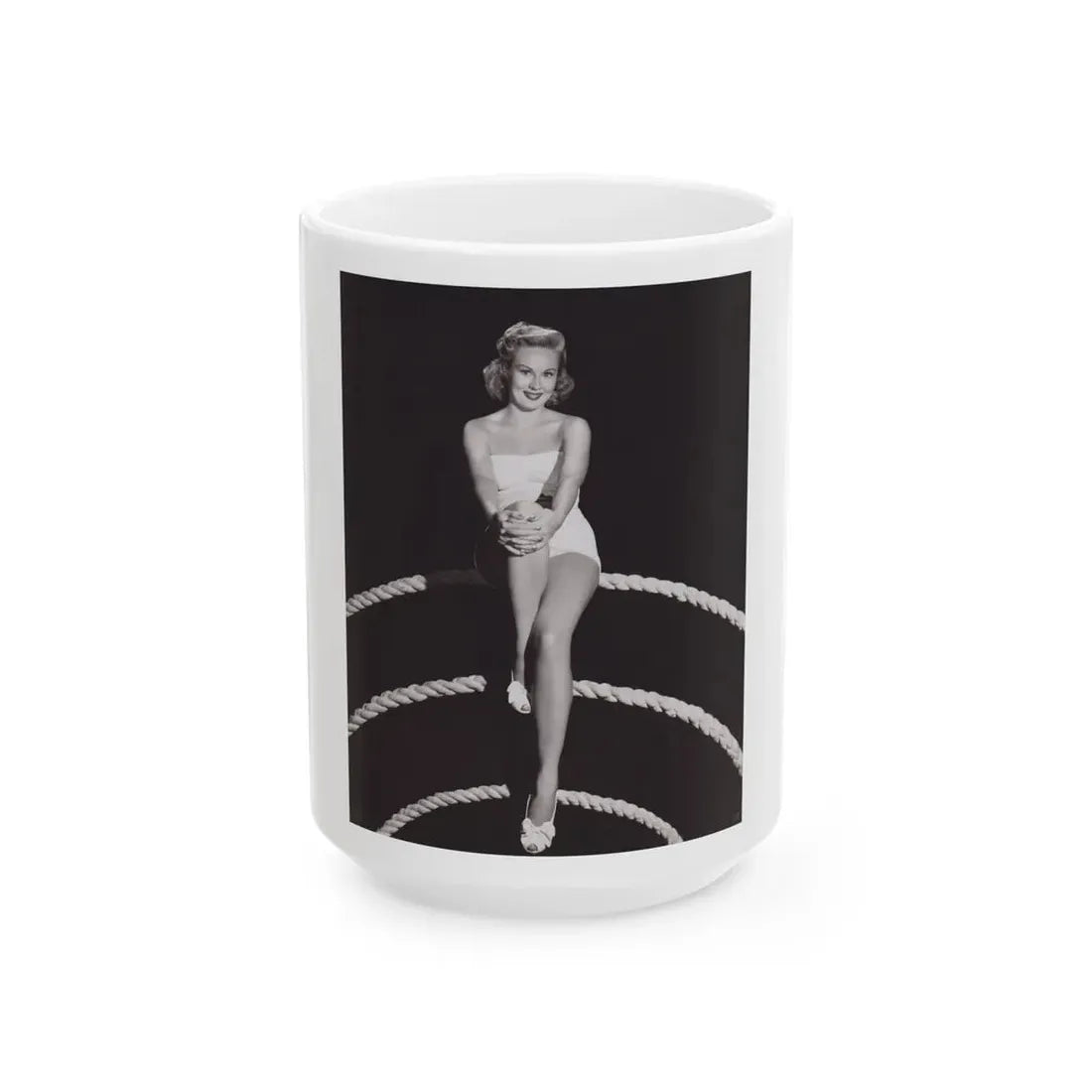 Virginia Mayo #1571 (Vintage Female Icon) White Coffee Mug 15oz - Go Mug Yourself