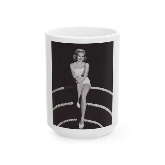 Virginia Mayo #1571 (Vintage Female Icon) White Coffee Mug 15oz - Go Mug Yourself