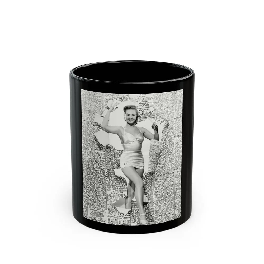 Virginia Mayo #158 (Vintage Female Icon) Black Coffee Mug-11oz-Go Mug Yourself