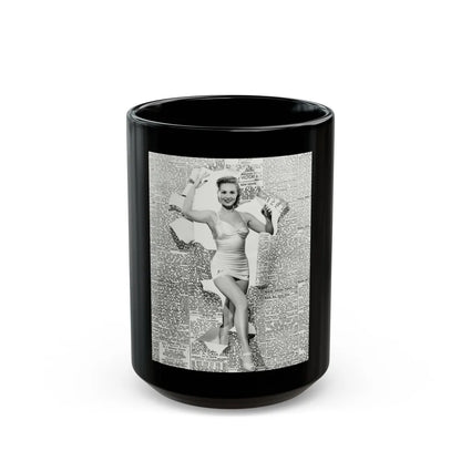 Virginia Mayo #158 (Vintage Female Icon) Black Coffee Mug-15oz-Go Mug Yourself