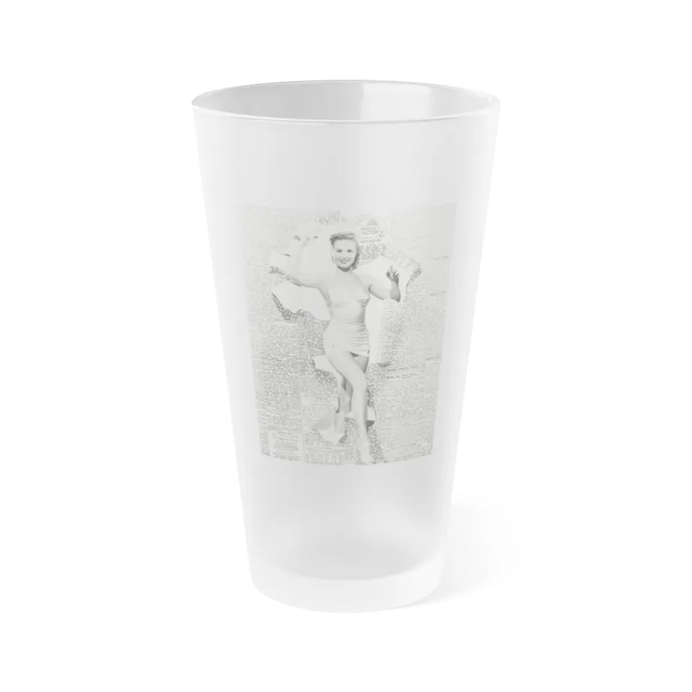 Virginia Mayo #158 (Vintage Female Icon) Frosted Pint Glass 16oz-16oz-Frosted-Go Mug Yourself