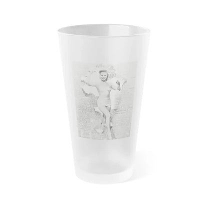 Virginia Mayo #158 (Vintage Female Icon) Frosted Pint Glass 16oz 16oz Frosted - Go Mug Yourself