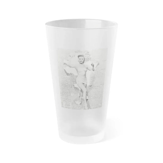 Virginia Mayo #158 (Vintage Female Icon) Frosted Pint Glass 16oz 16oz Frosted - Go Mug Yourself