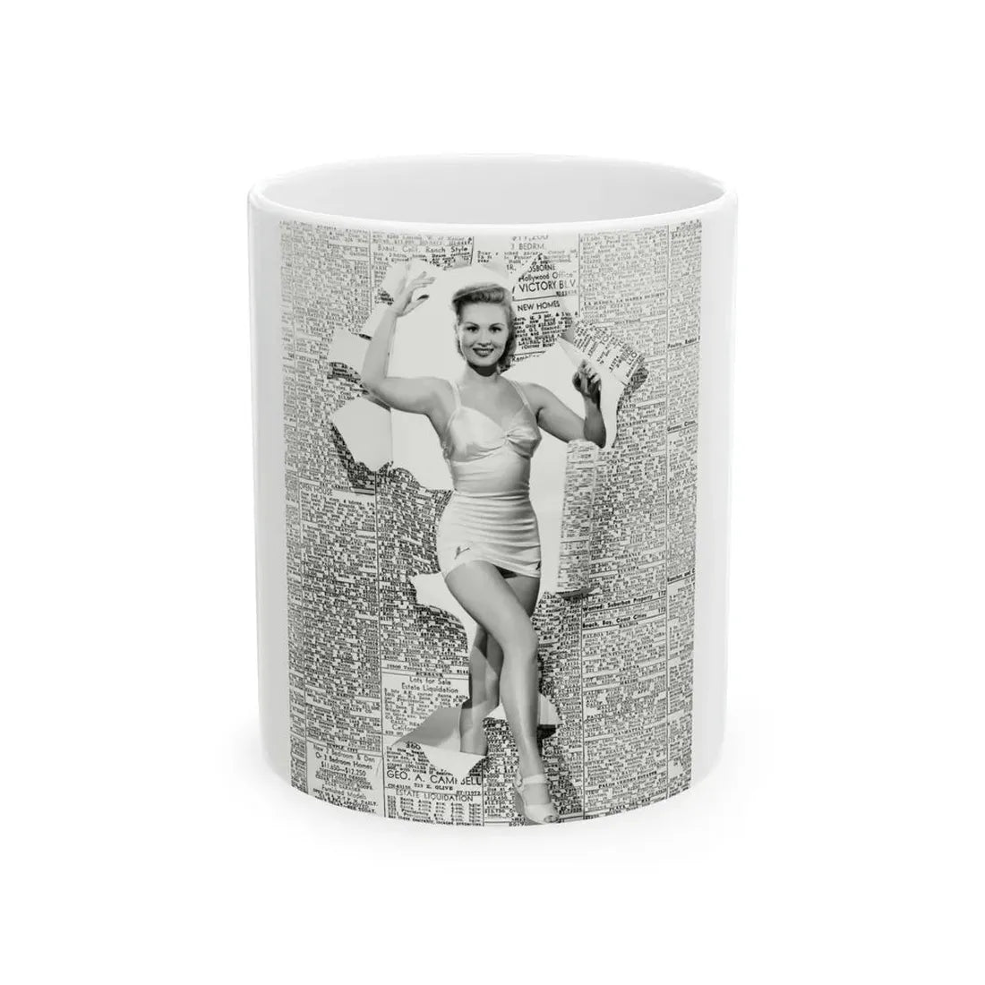 Virginia Mayo #158 (Vintage Female Icon) White Coffee Mug 11oz - Go Mug Yourself
