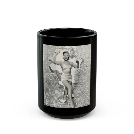 Virginia Mayo #1581 (Vintage Female Icon) Black Coffee Mug 15oz - Go Mug Yourself
