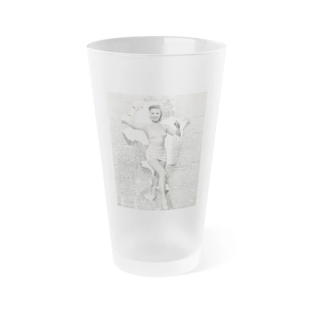 Virginia Mayo #1581 (Vintage Female Icon) Frosted Pint Glass 16oz-16oz-Frosted-Go Mug Yourself