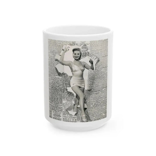 Virginia Mayo #1581 (Vintage Female Icon) White Coffee Mug 15oz - Go Mug Yourself