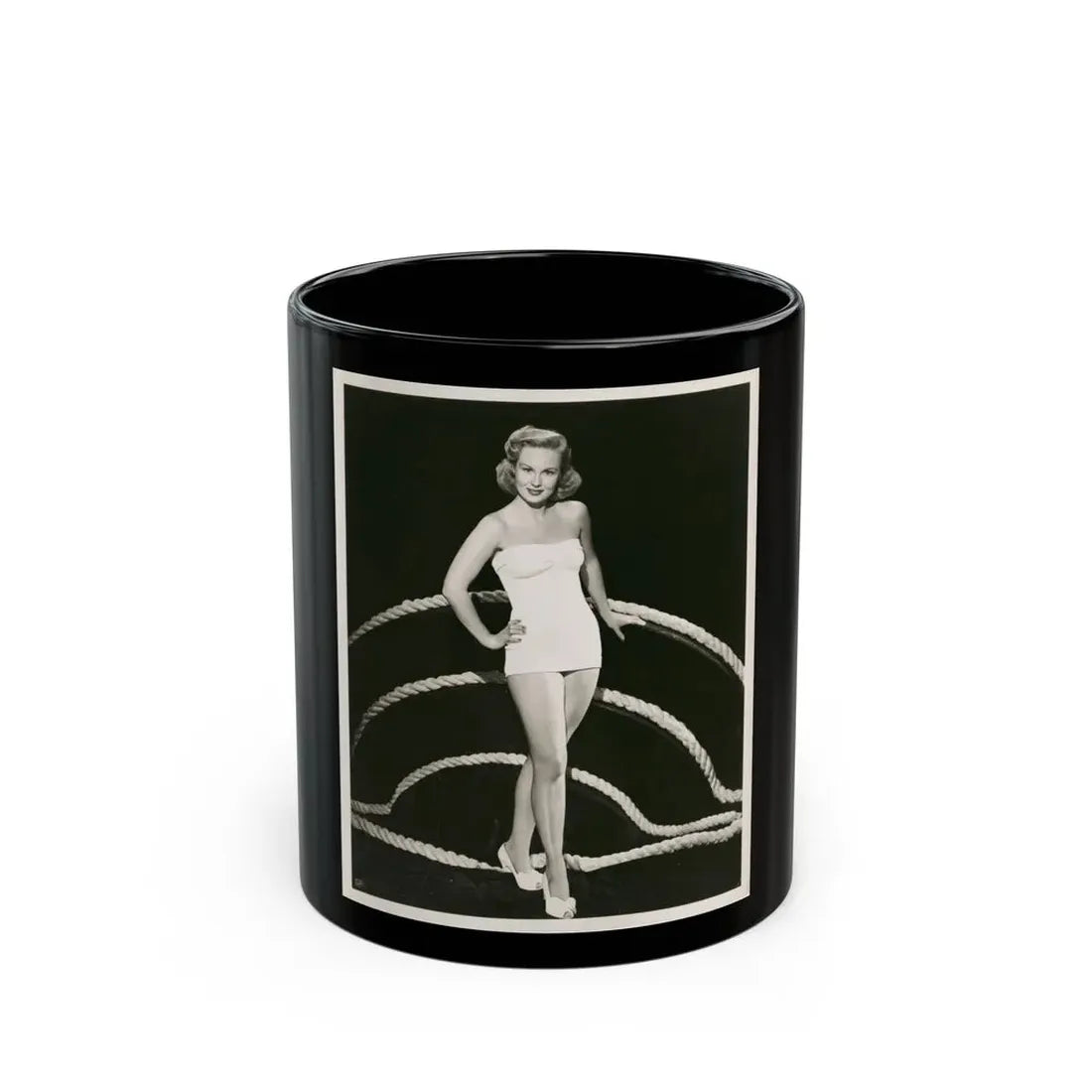 Virginia Mayo #159 (Vintage Female Icon) Black Coffee Mug 11oz - Go Mug Yourself