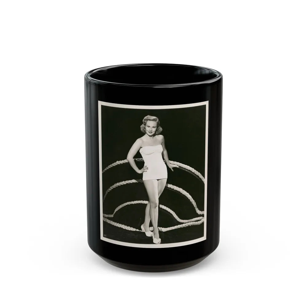 Virginia Mayo #159 (Vintage Female Icon) Black Coffee Mug-15oz-Go Mug Yourself