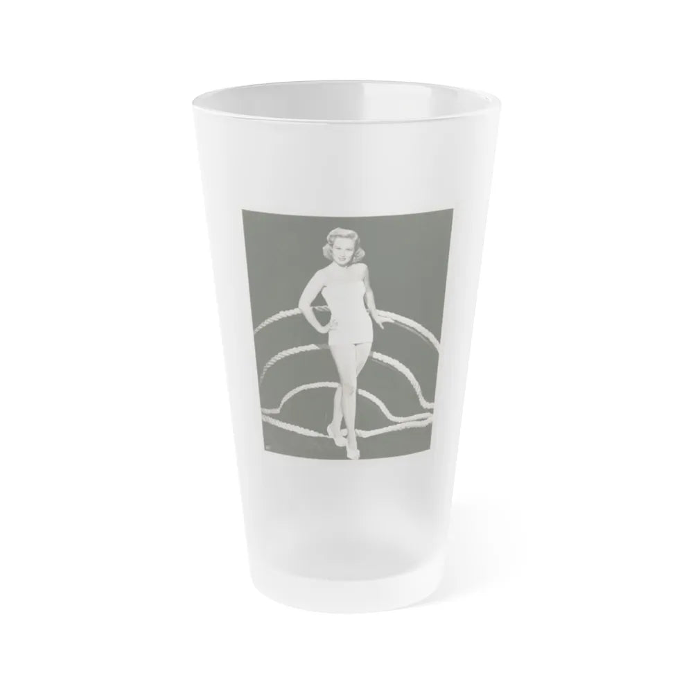 Virginia Mayo #159 (Vintage Female Icon) Frosted Pint Glass 16oz-16oz-Frosted-Go Mug Yourself