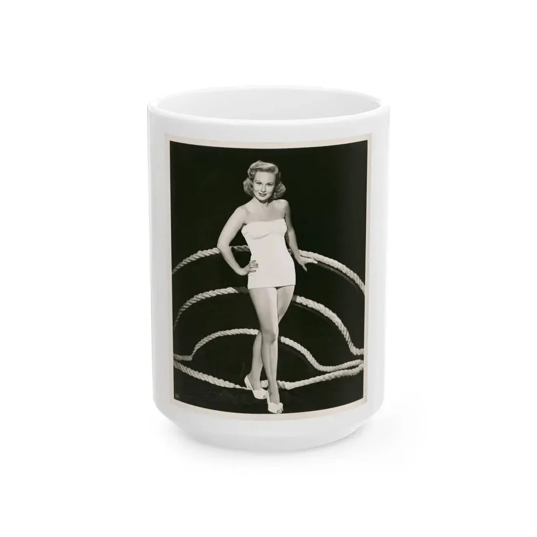 Virginia Mayo #159 (Vintage Female Icon) White Coffee Mug 15oz - Go Mug Yourself