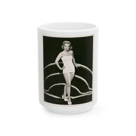 Virginia Mayo #159 (Vintage Female Icon) White Coffee Mug 15oz - Go Mug Yourself