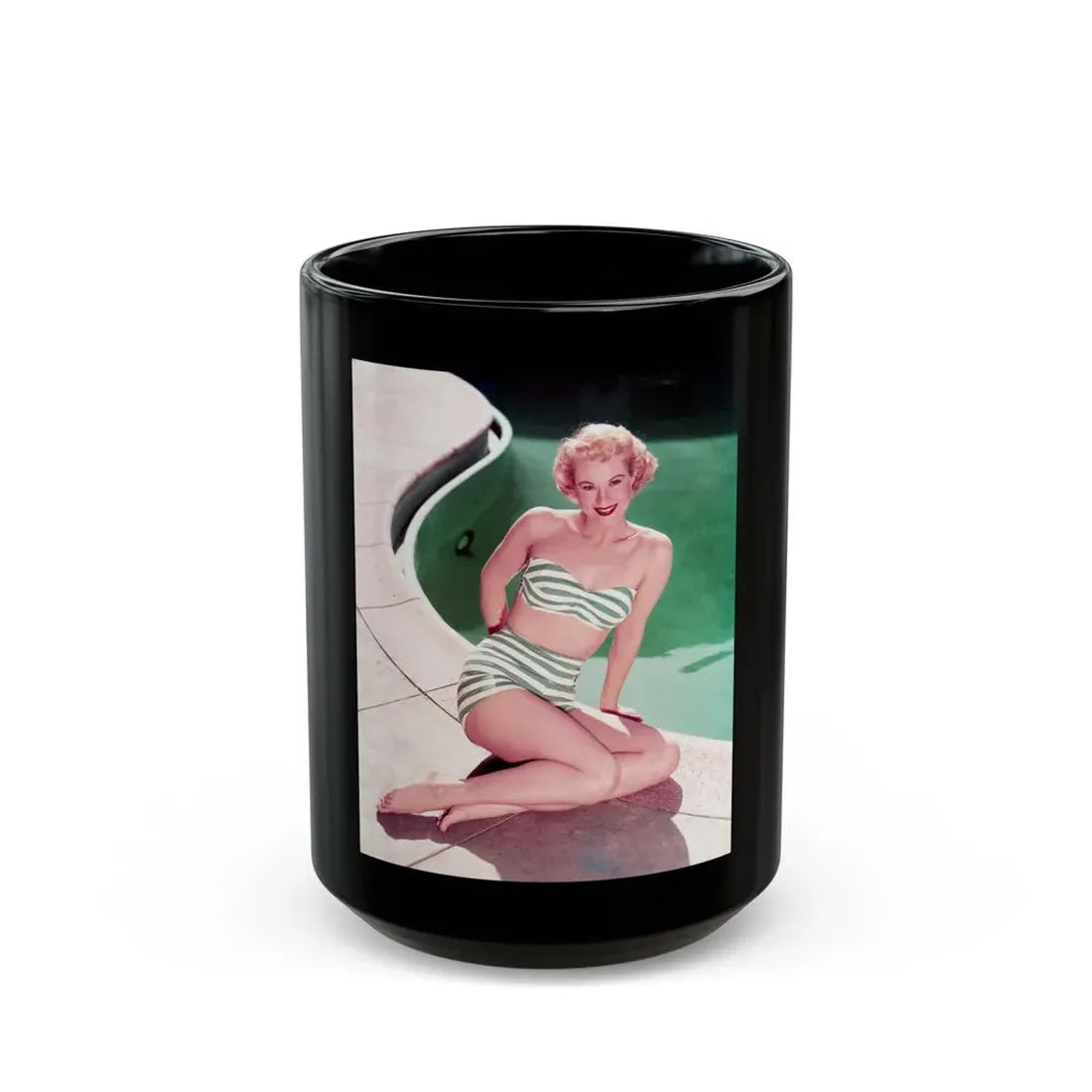 Virginia Mayo #16 (Vintage Female Icon) Black Coffee Mug 15oz - Go Mug Yourself