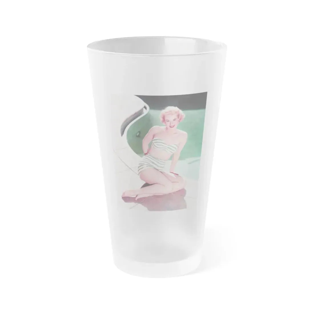 Virginia Mayo #161 (Vintage Female Icon) Frosted Pint Glass 16oz 16oz Frosted - Go Mug Yourself