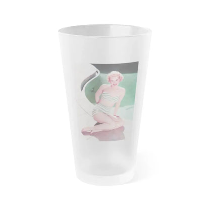 Virginia Mayo #161 (Vintage Female Icon) Frosted Pint Glass 16oz 16oz Frosted - Go Mug Yourself