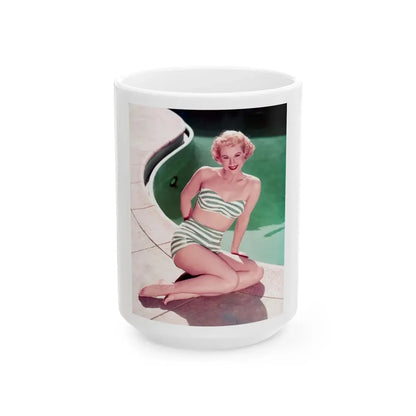 Virginia Mayo #161 (Vintage Female Icon) White Coffee Mug 15oz - Go Mug Yourself