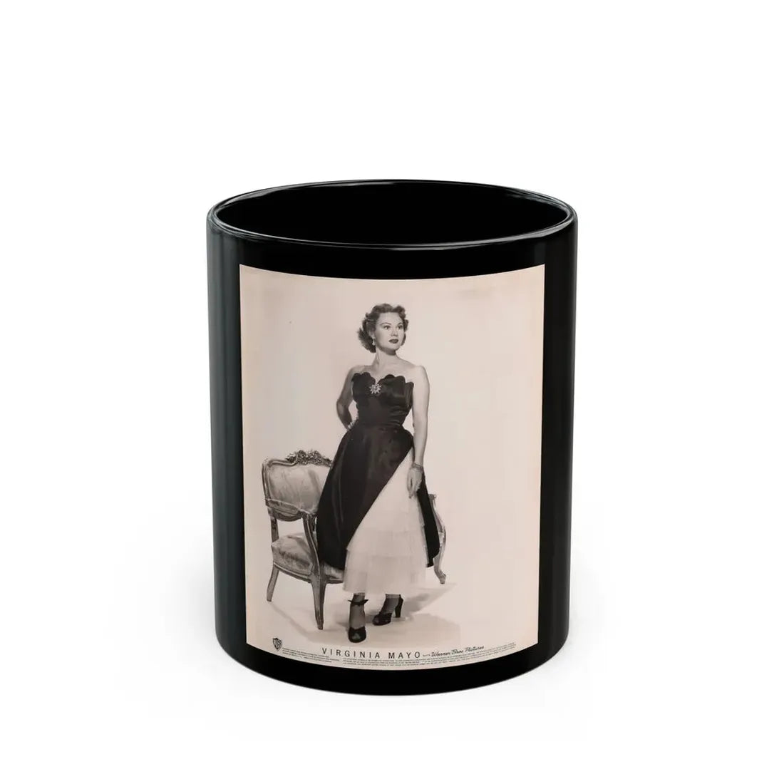 Virginia Mayo #179 (Vintage Female Icon) Black Coffee Mug 11oz - Go Mug Yourself