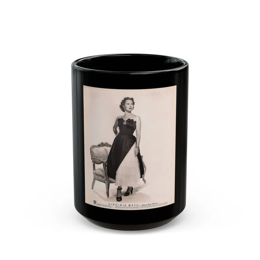 Virginia Mayo #179 (Vintage Female Icon) Black Coffee Mug-15oz-Go Mug Yourself