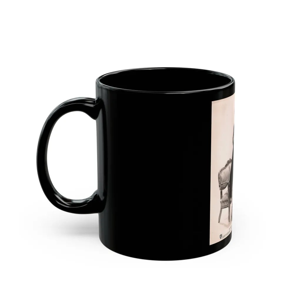 Virginia Mayo #179 (Vintage Female Icon) Black Coffee Mug-Go Mug Yourself