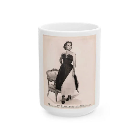 Virginia Mayo #179 (Vintage Female Icon) White Coffee Mug 15oz - Go Mug Yourself