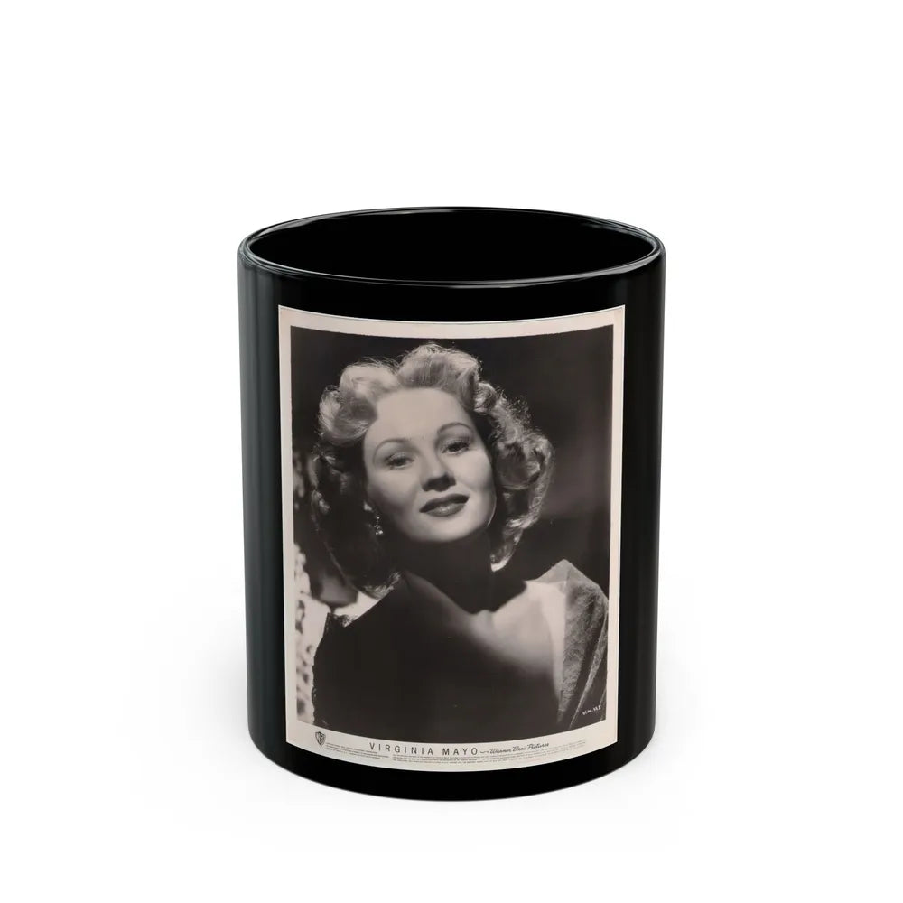 Virginia Mayo #181 (Vintage Female Icon) Black Coffee Mug-11oz-Go Mug Yourself