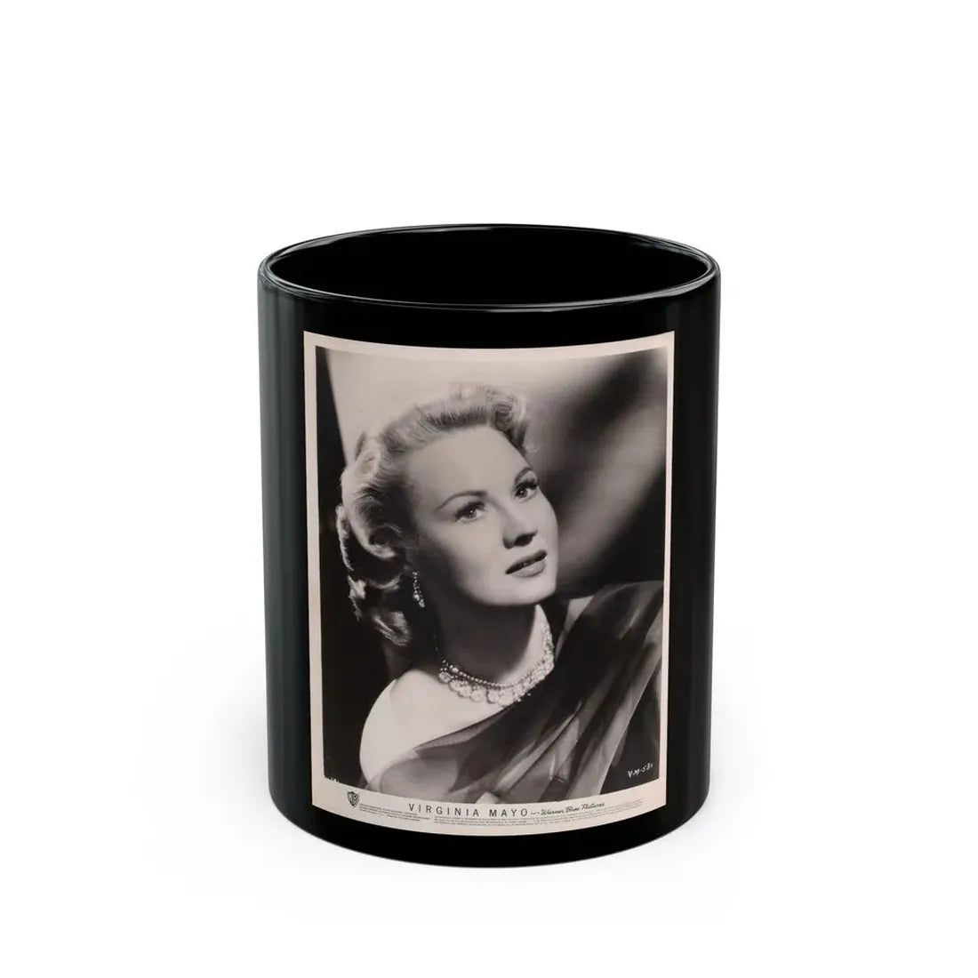 Virginia Mayo #184 (Vintage Female Icon) Black Coffee Mug 11oz - Go Mug Yourself