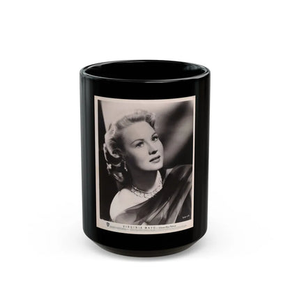 Virginia Mayo #184 (Vintage Female Icon) Black Coffee Mug-15oz-Go Mug Yourself