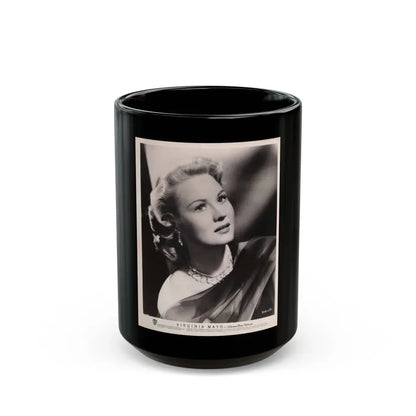 Virginia Mayo #184 (Vintage Female Icon) Black Coffee Mug 15oz - Go Mug Yourself