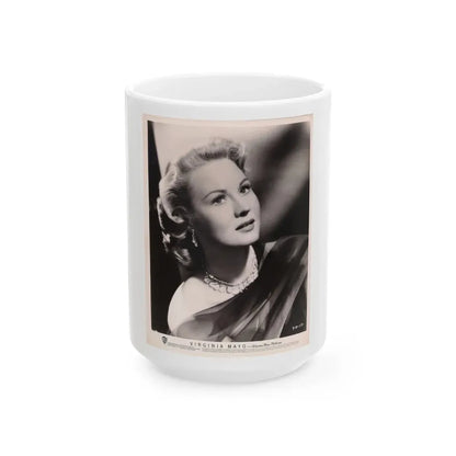 Virginia Mayo #184 (Vintage Female Icon) White Coffee Mug 15oz - Go Mug Yourself
