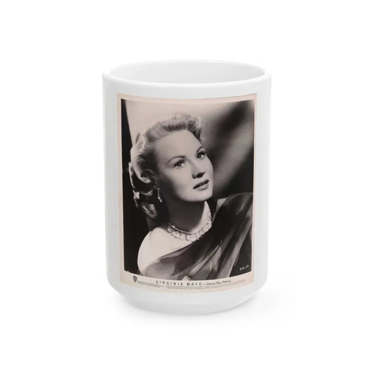 Virginia Mayo #184 (Vintage Female Icon) White Coffee Mug 15oz - Go Mug Yourself