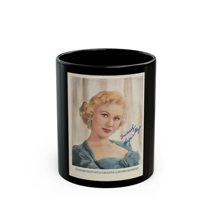 Virginia Mayo #186 (Vintage Female Icon) Black Coffee Mug-11oz-Go Mug Yourself