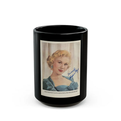 Virginia Mayo #186 (Vintage Female Icon) Black Coffee Mug-15oz-Go Mug Yourself