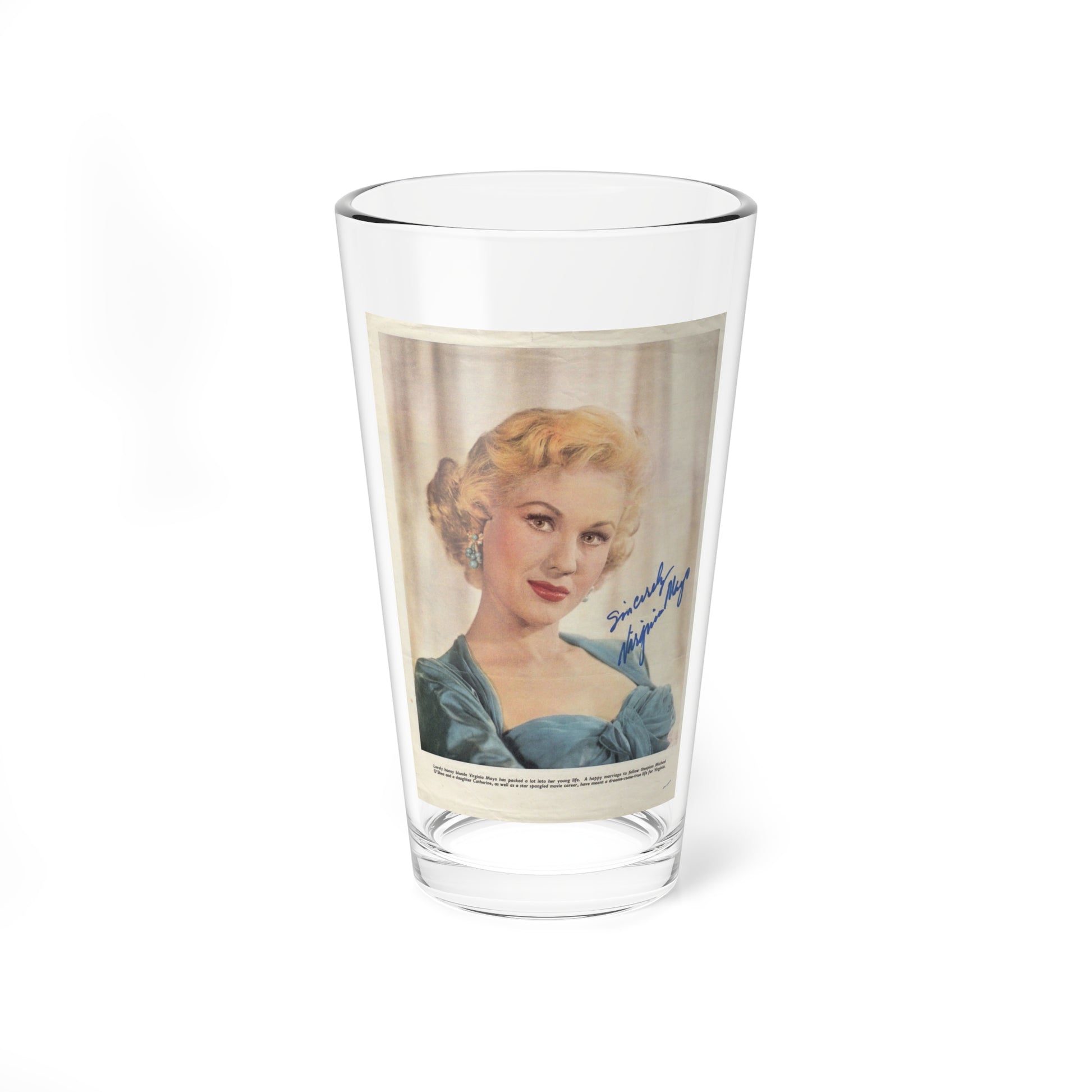 Virginia Mayo #186 (Vintage Female Icon) Pint Glass 16oz-16oz-Go Mug Yourself