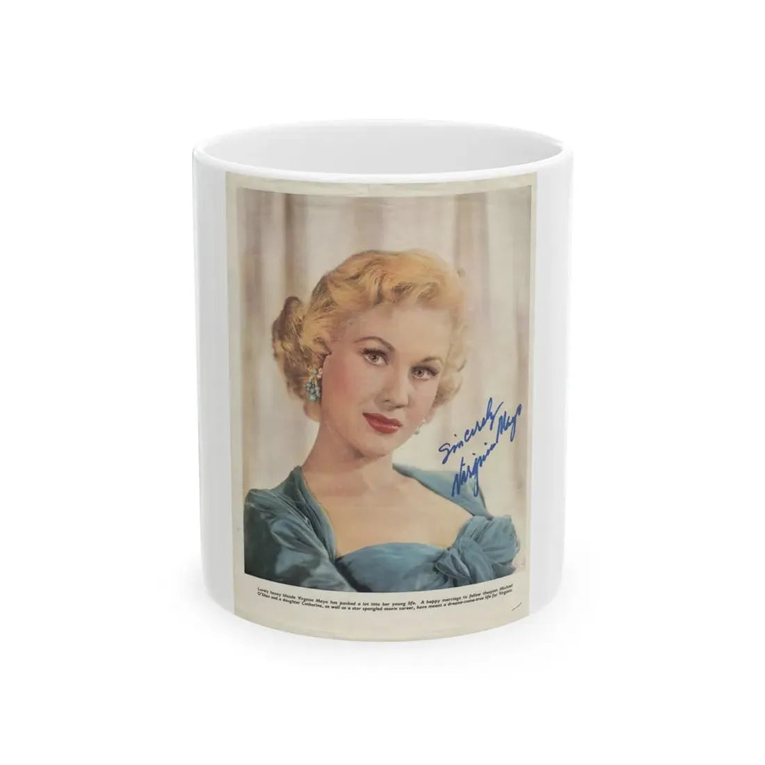 Virginia Mayo #186 (Vintage Female Icon) White Coffee Mug 11oz - Go Mug Yourself