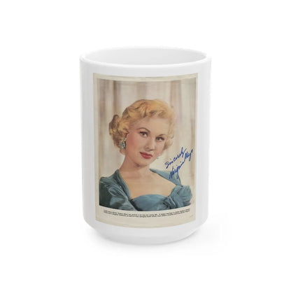 Virginia Mayo #186 (Vintage Female Icon) White Coffee Mug-15oz-Go Mug Yourself