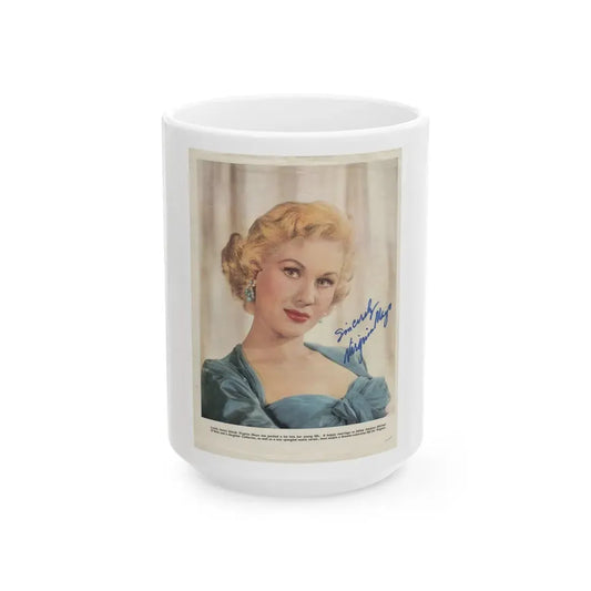 Virginia Mayo #186 (Vintage Female Icon) White Coffee Mug 15oz - Go Mug Yourself