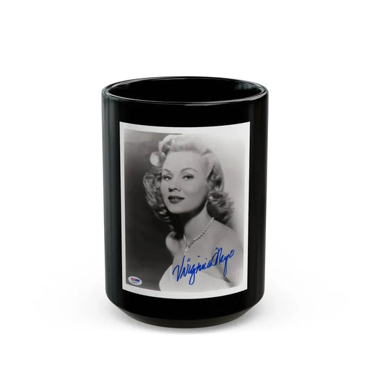 Virginia Mayo #188 (Vintage Female Icon) Black Coffee Mug 15oz - Go Mug Yourself