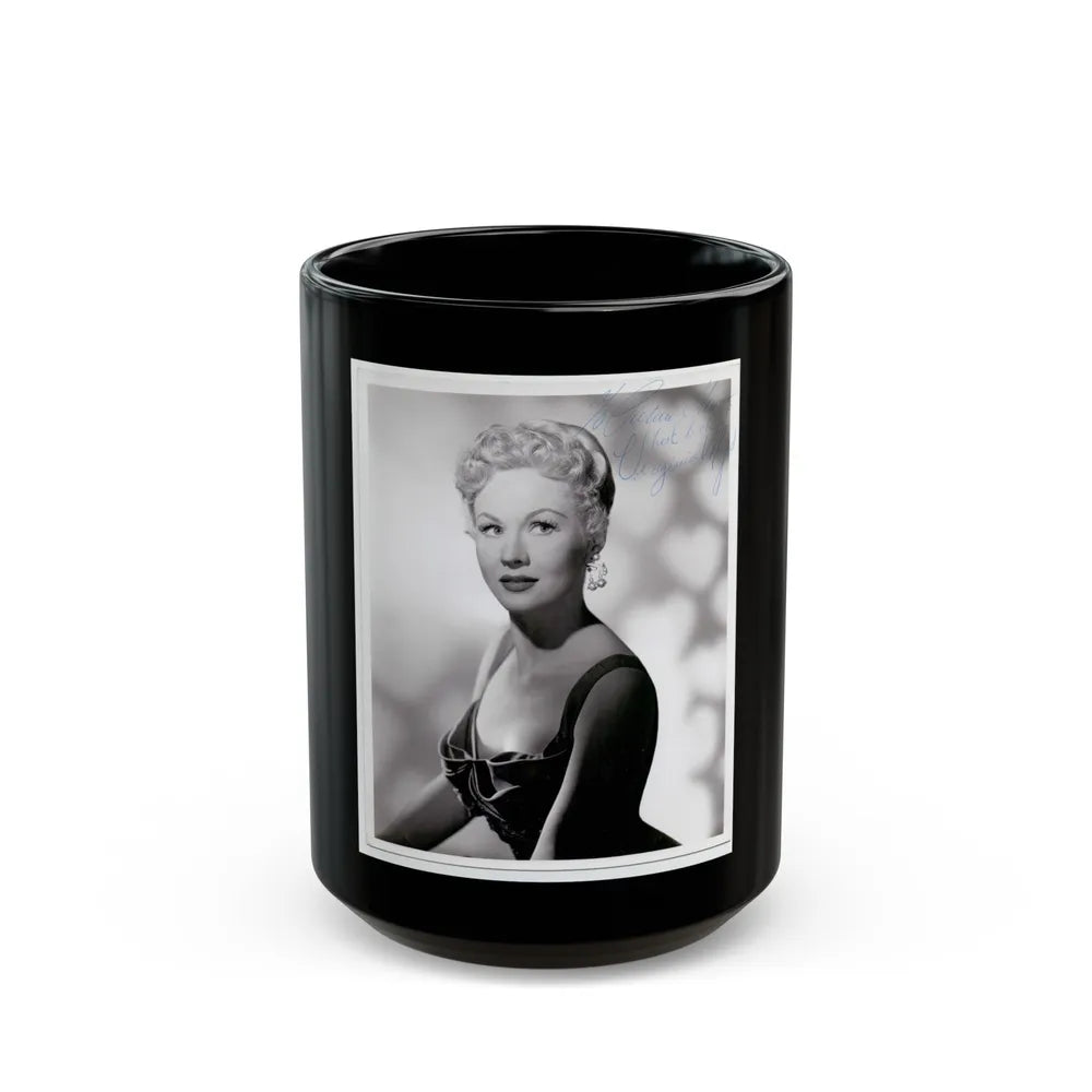 Virginia Mayo #191 (Vintage Female Icon) Black Coffee Mug-15oz-Go Mug Yourself