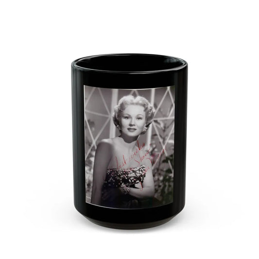 Virginia Mayo #193 (Vintage Female Icon) Black Coffee Mug-15oz-Go Mug Yourself