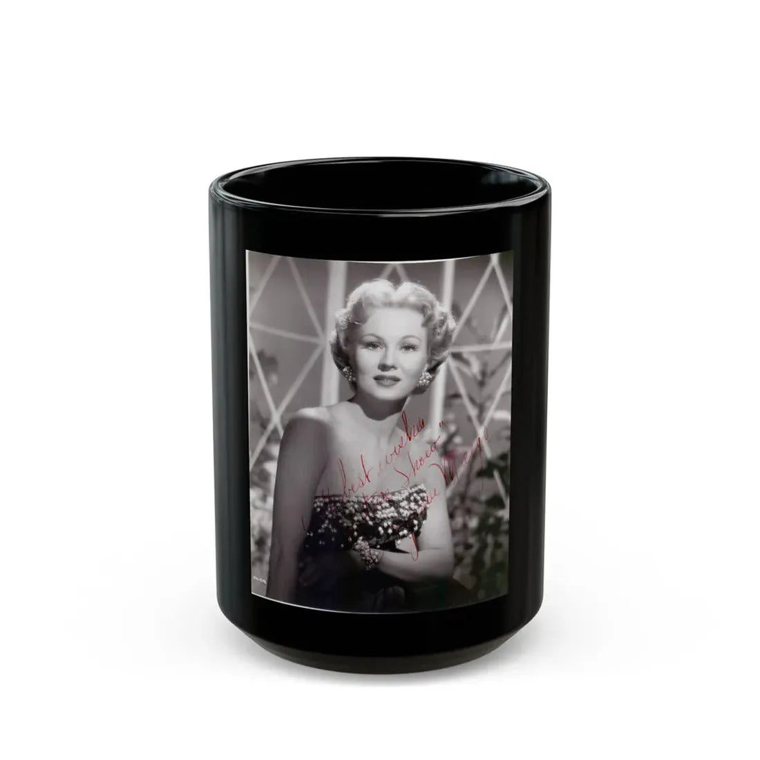 Virginia Mayo #193 (Vintage Female Icon) Black Coffee Mug 15oz - Go Mug Yourself