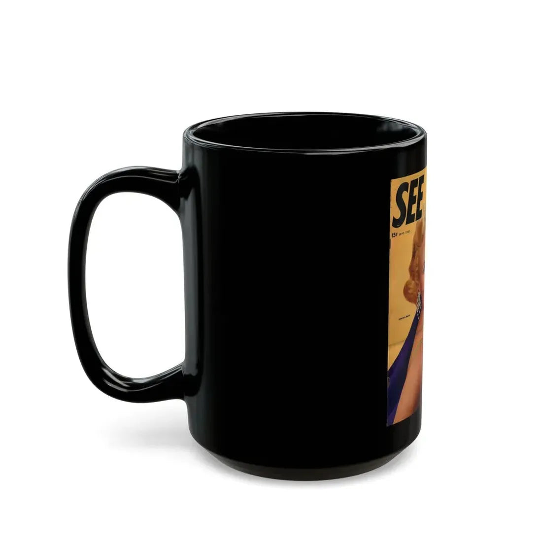 Virginia Mayo #194 - Mag. Cover (Vintage Female Icon) Black Coffee Mug - Go Mug Yourself