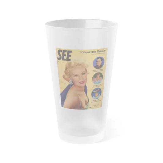 Virginia Mayo #194 - Mag. Cover (Vintage Female Icon) Frosted Pint Glass 16oz 16oz Frosted - Go Mug Yourself