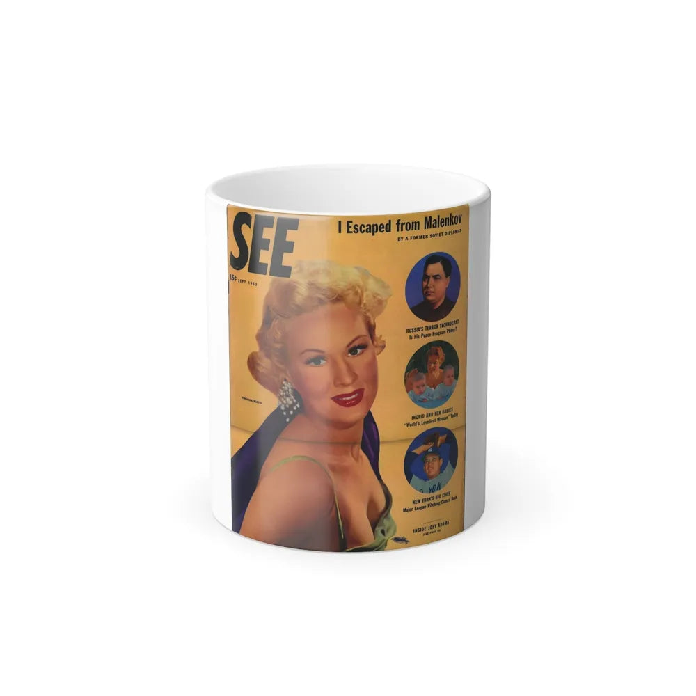 Virginia Mayo #194 - Mag. Cover (Vintage Female Icons) Color Changing Mug 11oz-11oz-Go Mug Yourself