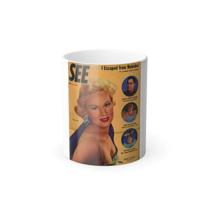 Virginia Mayo #194 - Mag. Cover (Vintage Female Icons) Color Changing Mug 11oz-11oz-Go Mug Yourself