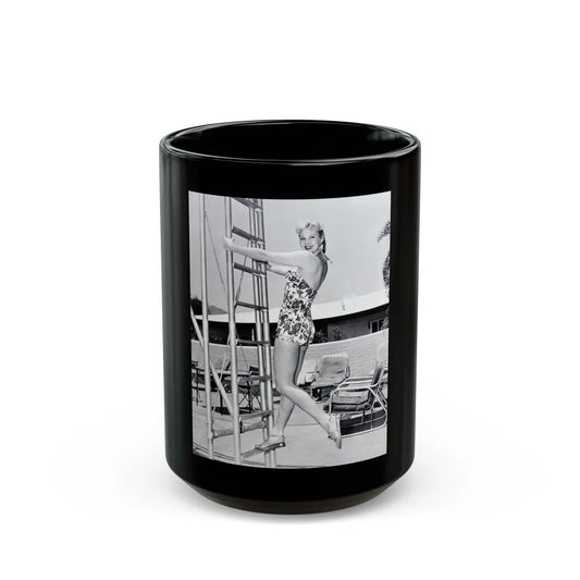 Virginia Mayo #196 (Vintage Female Icon) Black Coffee Mug-15oz-Go Mug Yourself