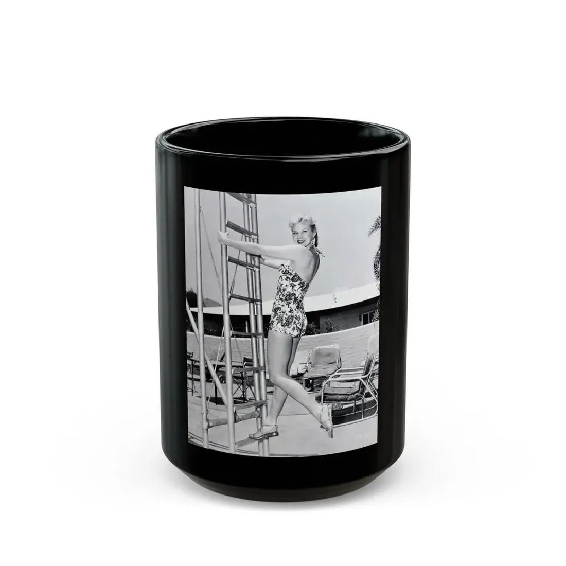 Virginia Mayo #196 (Vintage Female Icon) Black Coffee Mug 15oz - Go Mug Yourself