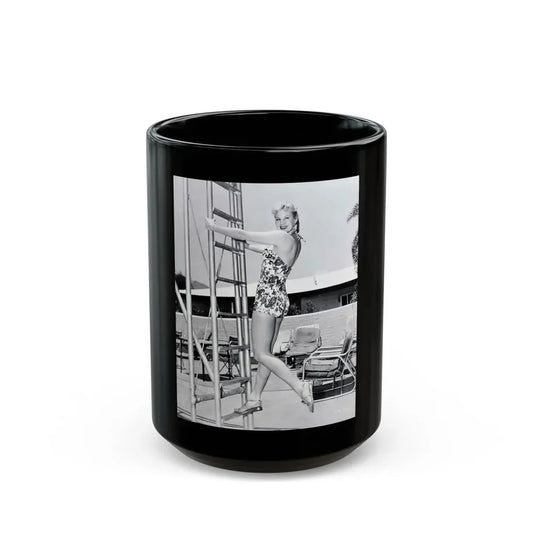 Virginia Mayo #196 (Vintage Female Icon) Black Coffee Mug 15oz - Go Mug Yourself