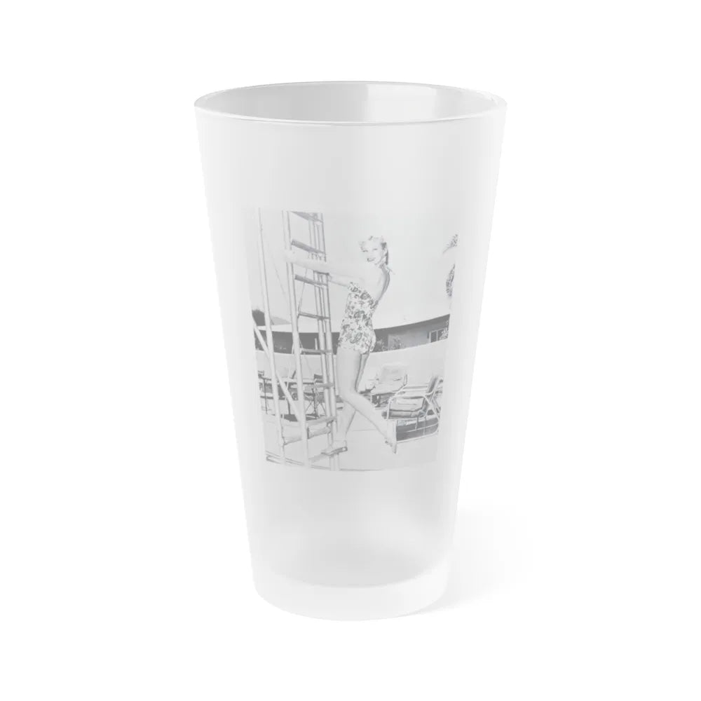 Virginia Mayo #196 (Vintage Female Icon) Frosted Pint Glass 16oz-16oz-Frosted-Go Mug Yourself