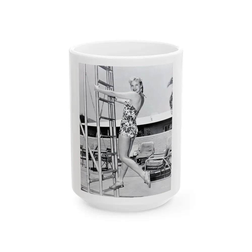 Virginia Mayo #196 (Vintage Female Icon) White Coffee Mug-15oz-Go Mug Yourself