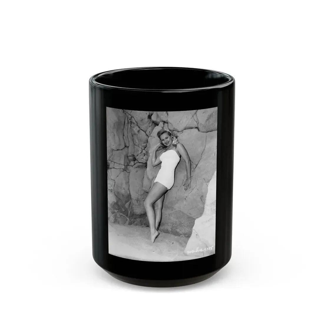 Virginia Mayo #197 (Vintage Female Icon) Black Coffee Mug 15oz - Go Mug Yourself